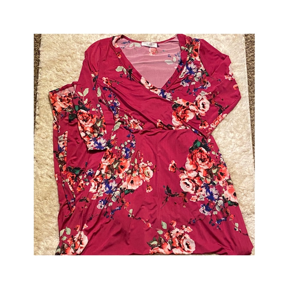 3/4 sleeve Maxi dress